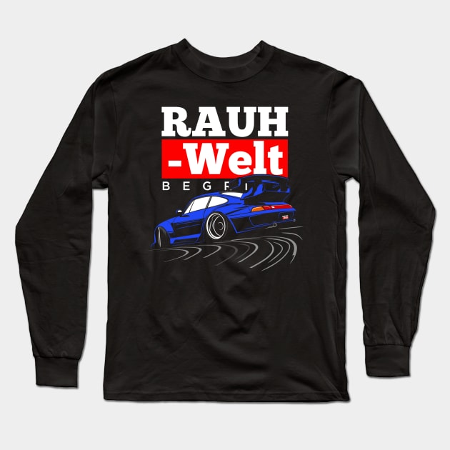 R W B (blue) Long Sleeve T-Shirt by Rezall Revolution